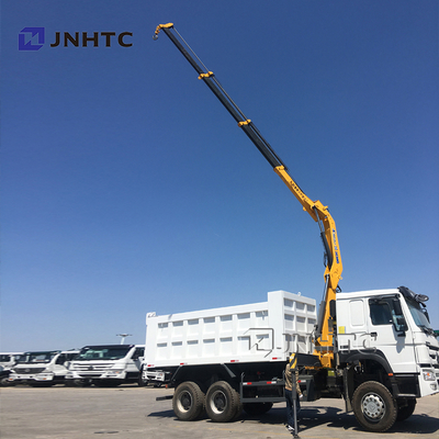 Sinotruk Howo 6x4 371 pk Dumptrucks met kraan 10 ton Singapore Truck Mounted Telescopic Boom Crane