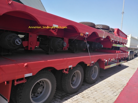 3 de Container Semi Aanhangwagen van de assen Dubbele Functie, Op zwaar werk berekende Semi Aanhangwagens van Nuts de Semi Aanhangwagens