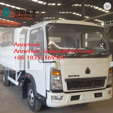 Euro3 de Medio van Lichte Lading 5-7T de Plichtsvrachtwagens LHD 4x2 116HP van Liftting SINOTRUK Howo7