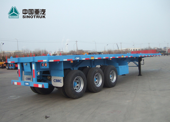 CIMC Tri - As Op zwaar werk berekende Semi Aanhangwagens 40ft Hoge Flatbed Aanhangwagen met BPW-Assen