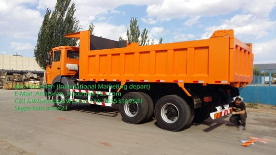 Beiben NG80 6x4 380hp dumpt Zware Oranje de Kleuren Voorlift van Kippersvrachtwagens