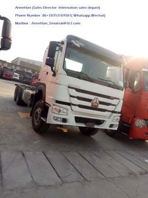 10 van de bandensinotruk HOWO Lading de Euro 2 LHD 6X4 336HP HW76 Cabine van de Vrachtwagenchassis