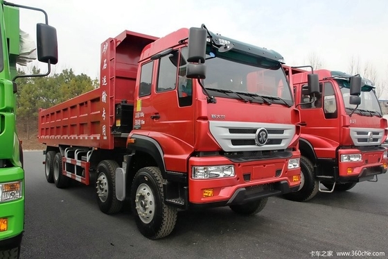 De Vrachtwagen van de het Zandkipper van SINOTRUK SWZ 8x4 Speciaal in Rode Kleurenhf12 Voorassen voor 55 Ton