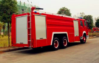 De rode en Witte van de de Brandvrachtwagen SINOTRUK HOWO 6x4 12m3 van de Brandbestrijdersredding Voertuigen van de de Brandredding