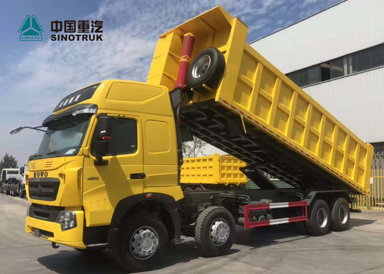 Gele de Stortplaatsvrachtwagen van 420HP 8X4 29CBM T7H Sinotruk Howo