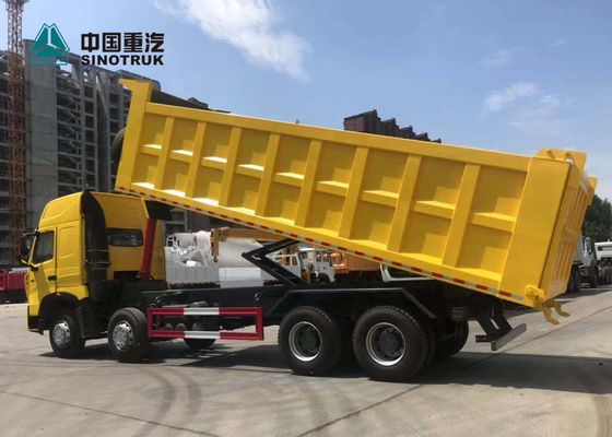 Gele de Stortplaatsvrachtwagen van 420HP 8X4 29CBM T7H Sinotruk Howo