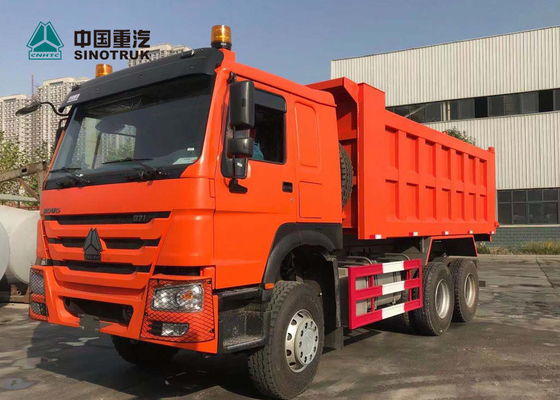 van de Bandsinotruk Howo 6x4 van 20CBM 13R22.5 de Stortplaatsvrachtwagen Zonder binnenband voor Ghana in Sinaasappel