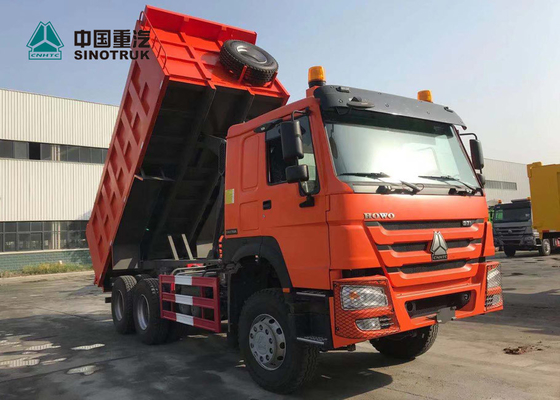 van de Bandsinotruk Howo 6x4 van 20CBM 13R22.5 de Stortplaatsvrachtwagen Zonder binnenband voor Ghana in Sinaasappel