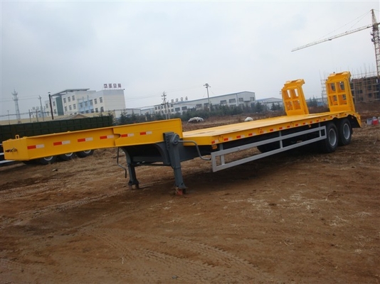 13000M 3 Op zwaar werk berekende Semi de Aanhangwagens 50-60T 12 Banden van Alxes Lowbed met 2 Benen