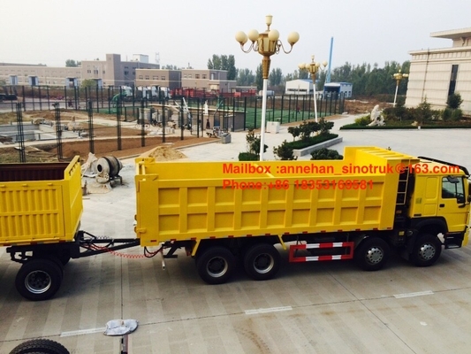 van de de ladingscapaciteit 12wheels van 3axles 50-60T de stortplaatsaanhangwagen met 2Jost-benen