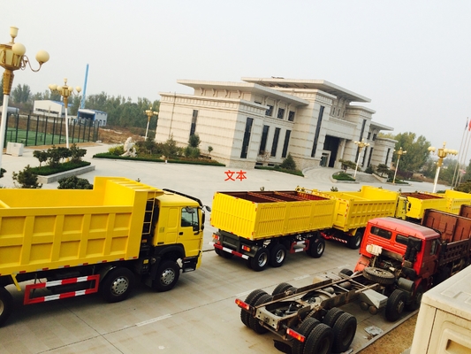 van de de ladingscapaciteit 12wheels van 3axles 50-60T de stortplaatsaanhangwagen met 2Jost-benen