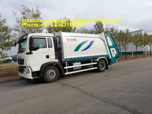 van de de Garbagecollectionvrachtwagen 290hp 336hp van 4x2 12m3 Sinotruk Howo7 de Linkeraandrijving Euro2