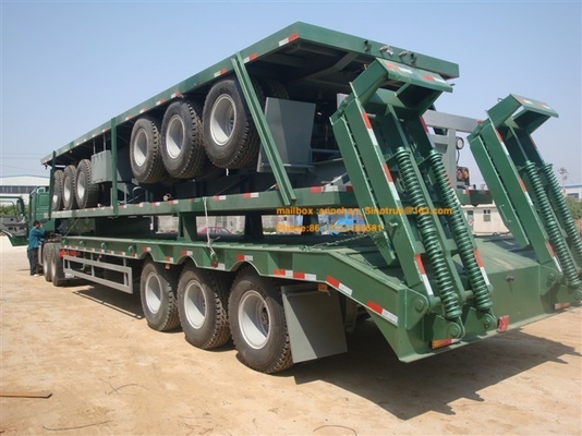 3 assen 17m Hydraulische Flatbed Aanhangwagen voor de Machines van de Ladingsbouw