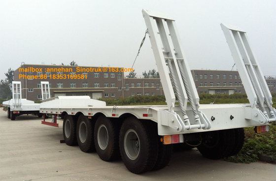 3 assen 17m Hydraulische Flatbed Aanhangwagen voor de Machines van de Ladingsbouw