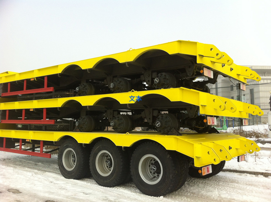 3 assen 17m Hydraulische Flatbed Aanhangwagen voor de Machines van de Ladingsbouw