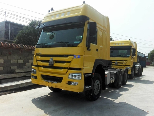 De Aanhangwagenvrachtwagen LHD 10 Wielen HW 79 Hoge Dakcabine 102 Km/H van de Howotractor