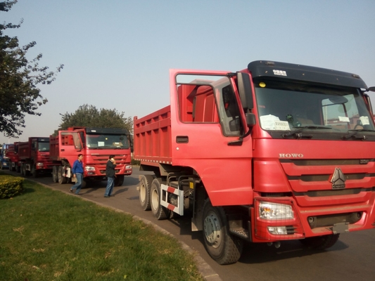 3 Op zwaar werk berekende de Stortplaatsvrachtwagen 371hp van aslhd Howo 6×4 voor Bouwvak
