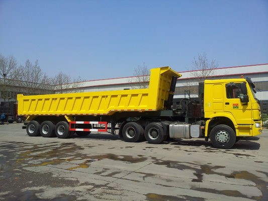 50 - 70T Sinotruk CIMC 45cbm-de Vrachtwagenaanhangwagen van de Kippersstortplaats voor de Lading van het Bauxieterts