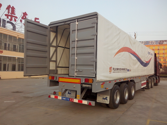 Steel Box Van Heavy-duty Semi Aanhangwagens 40 Ton Maximum Nuttige lading 12000*2500*3600mm