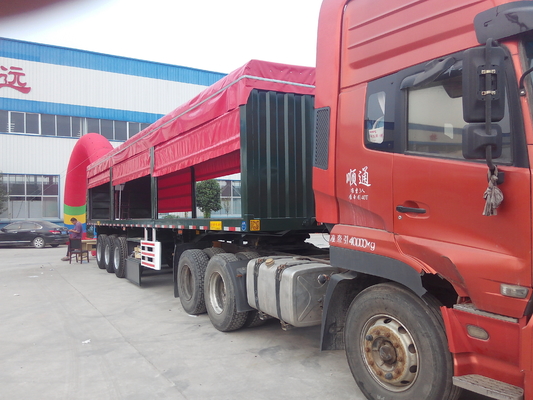 Steel Box Van Heavy-duty Semi Aanhangwagens 40 Ton Maximum Nuttige lading 12000*2500*3600mm