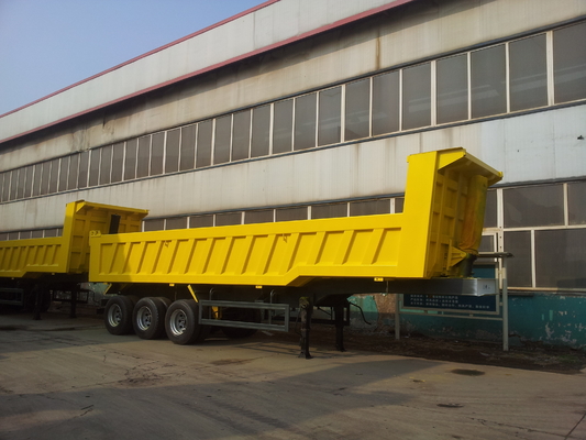 Semi de Stortplaatsaanhangwagen van Sinotrukhowo 40-60t met Zijwacht en Elektro Openings Hoogste Dekking