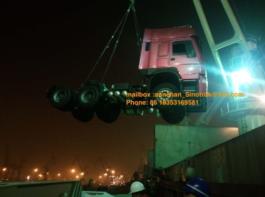 Hw79 de Tractorvrachtwagen 3 van Cabinesinotruk Howo7 Dwarsbalken6x4 371hp Rechtse Aandrijving