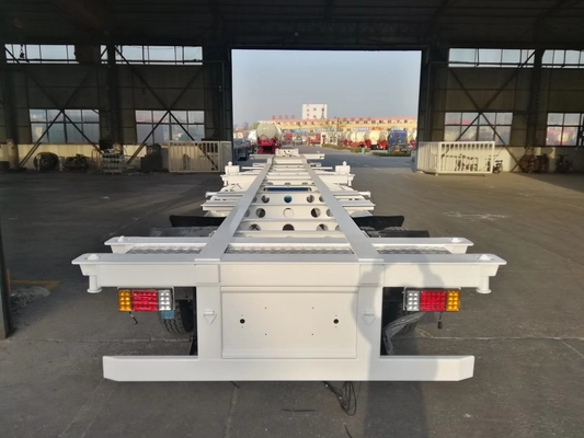 2 het Skelet Op zwaar werk berekende Semi Aanhangwagens van de ascontainer met Geleid Licht