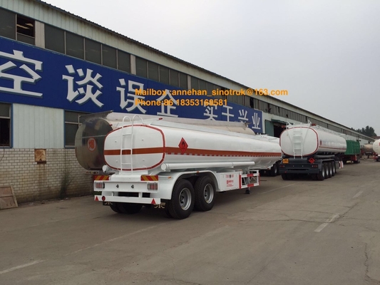 2 van de de Tankaanhangwagen van de assenStookolie Materiaal van het de Aanhangwagensq345 Koolstofstaal het Op zwaar werk berekende Semi