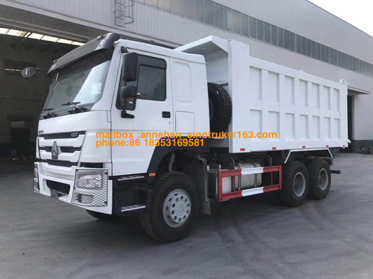 Euro4 de Chineeshowo-Voorzijde die van de Stortplaatsvrachtwagen 381hp 20M3 de Wielen van 6x4 10 Met geringe geluidssterkte opheffen