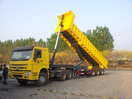 50 - 70T Sinotruk CIMC 45cbm-de Vrachtwagenaanhangwagen van de Kippersstortplaats voor de Lading van het Bauxieterts