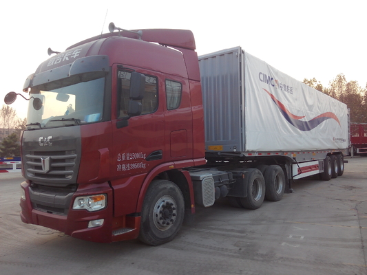Steel Box Van Heavy-duty Semi Aanhangwagens 40 Ton Maximum Nuttige lading 12000*2500*3600mm