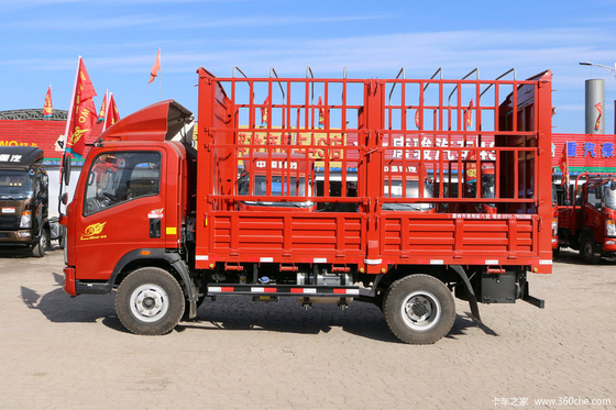 12 ton 6 de Lichte Vrachtwagen van Wheeler Cargo Truck Sinotruk HOWO met Rode Kleur
