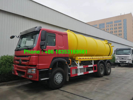 de Vrachtwagen van de de Rioleringszuiging van 95km/H 17CBM 6x4 met de Pomp van Italië Z.o.z.
