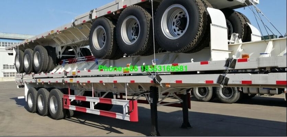 3 assen Op zwaar werk berekende Semi Aanhangwagens 40ft Flatbed Aanhangwagen voor Containerlading