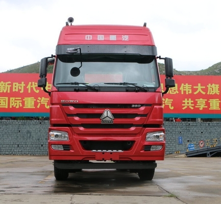 Rode Semi Eerste van Sinotruk Howo 6x4 - verhuizersvrachtwagen 10 Wheeler Tractor Truck