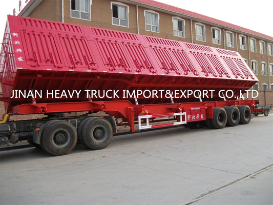 3 as 4 As 35/40 CBM Op zwaar werk berekende Semi Aanhangwagens 60 Ton van de Stortplaats de Semi Aanhangwagen Kipwagen