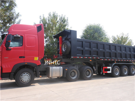 Hydraulische Triaxle rear tipping dump trailer-Vrachtwagen met de Hydraulische Cilinder van Hyva
