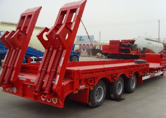 3 assen 50 Ton het Lage van de Ladingsdigger trailer heavy van de Bed Semi Aanhangwagen materiaal
