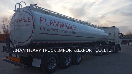 Semi Aanhangwagen 6 van de tri de Stookolietank van het Assenaluminium Compartimenten