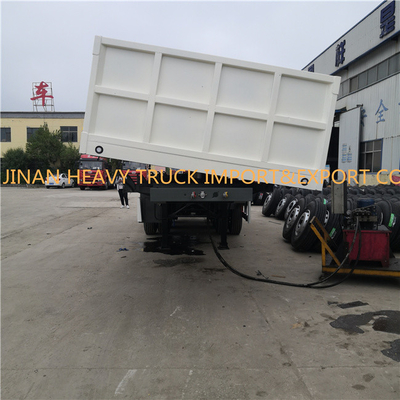 Lichte Chassis 40 CBM Triaxle side tipper trailer 40 Ton van de Stortplaats de Semi Aanhangwagen Kipwagen