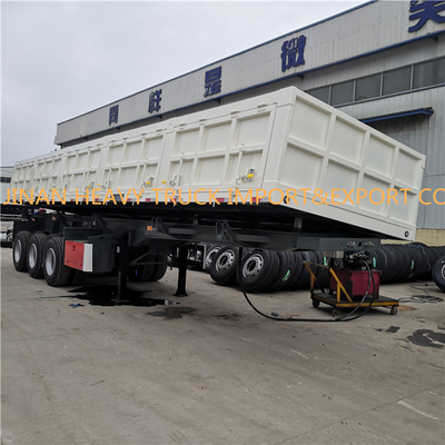 Lichte Chassis 40 CBM Triaxle side tipper trailer 40 Ton van de Stortplaats de Semi Aanhangwagen Kipwagen