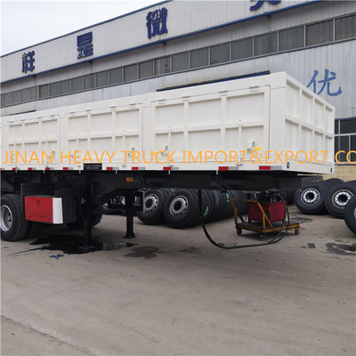 Lichte Chassis 40 CBM Triaxle side tipper trailer 40 Ton van de Stortplaats de Semi Aanhangwagen Kipwagen