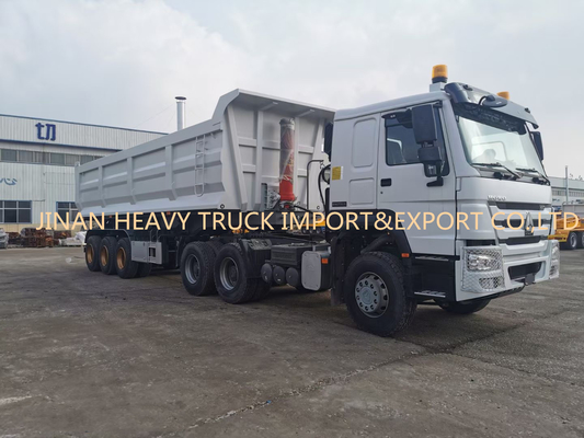 Drie Axle Front 50 Ton Sinotruk Dump Truck For-Zandvervoer