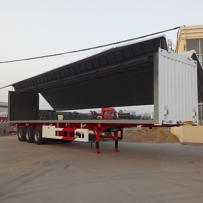 3 assen 12 wielen Container 50 ton zware vrachtwagen Semi-trailer
