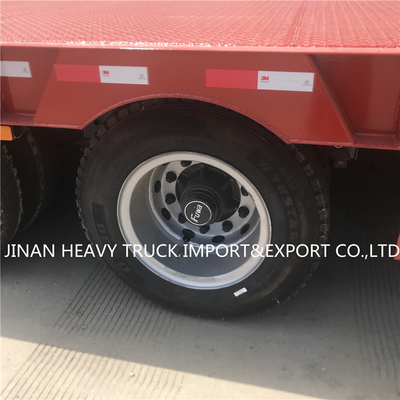 3 assen Flatbed Semi Aanhangwagen Opgezet Crane Transport Flatbed Gooseneck Trailer