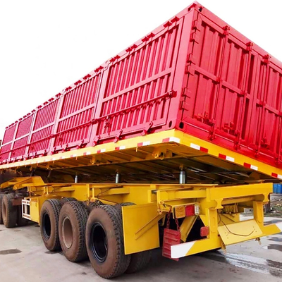 Partij die Op zwaar werk berekende Semi Aanhangwagen Van Cargo Box Trailer opheffen 3 Assen