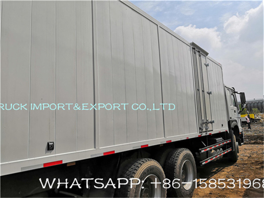 Sinotruk Howo 25 ton 10 de Markt van Wielenvan cargo box truck for Nigeria