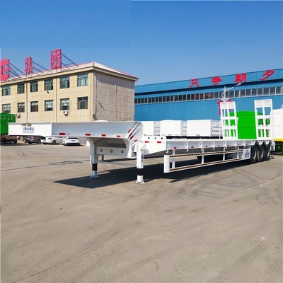 3 as 20ft 40ft Vlakke de Aanhangwagengooseneck van de Bedcontainer Semi Containeraanhangwagen
