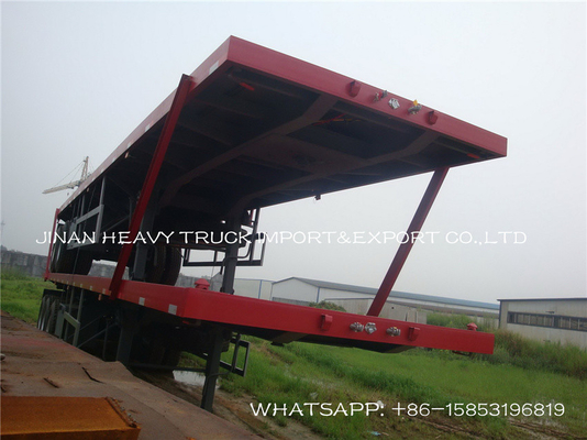 Semi Aanhangwagen van 20 40 48 de 60Ft Flatbed Verlengbare de Containerchassis van Vrachtwagenaanhangwagens 60 ton