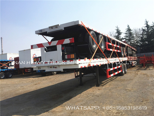 Semi Aanhangwagen van 20 40 48 de 60Ft Flatbed Verlengbare de Containerchassis van Vrachtwagenaanhangwagens 60 ton